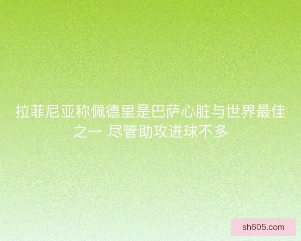 拉菲尼亚称佩德里是巴萨心脏与世界最佳之一 尽管助攻进球不多
